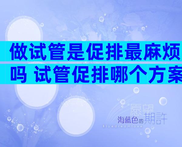 做试管是促排最麻烦吗 试管促排哪个方案好
